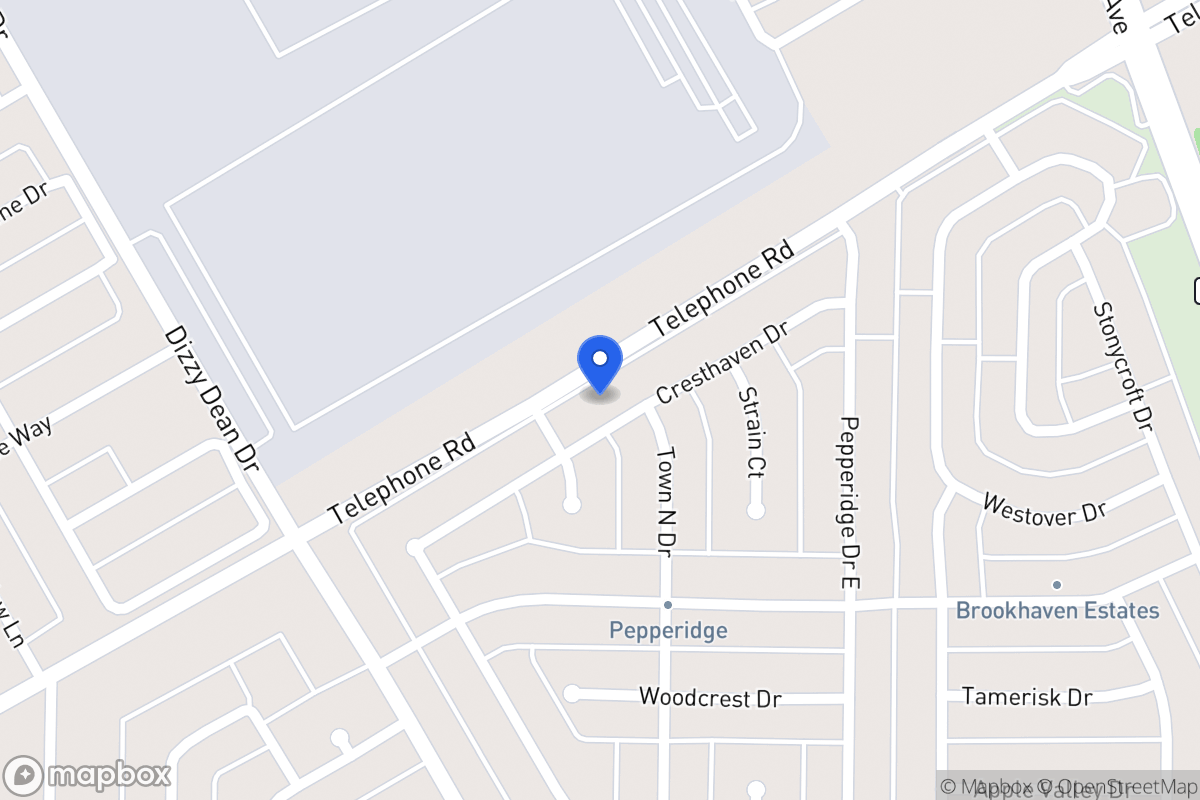 Map of 1031 Cresthaven Dr