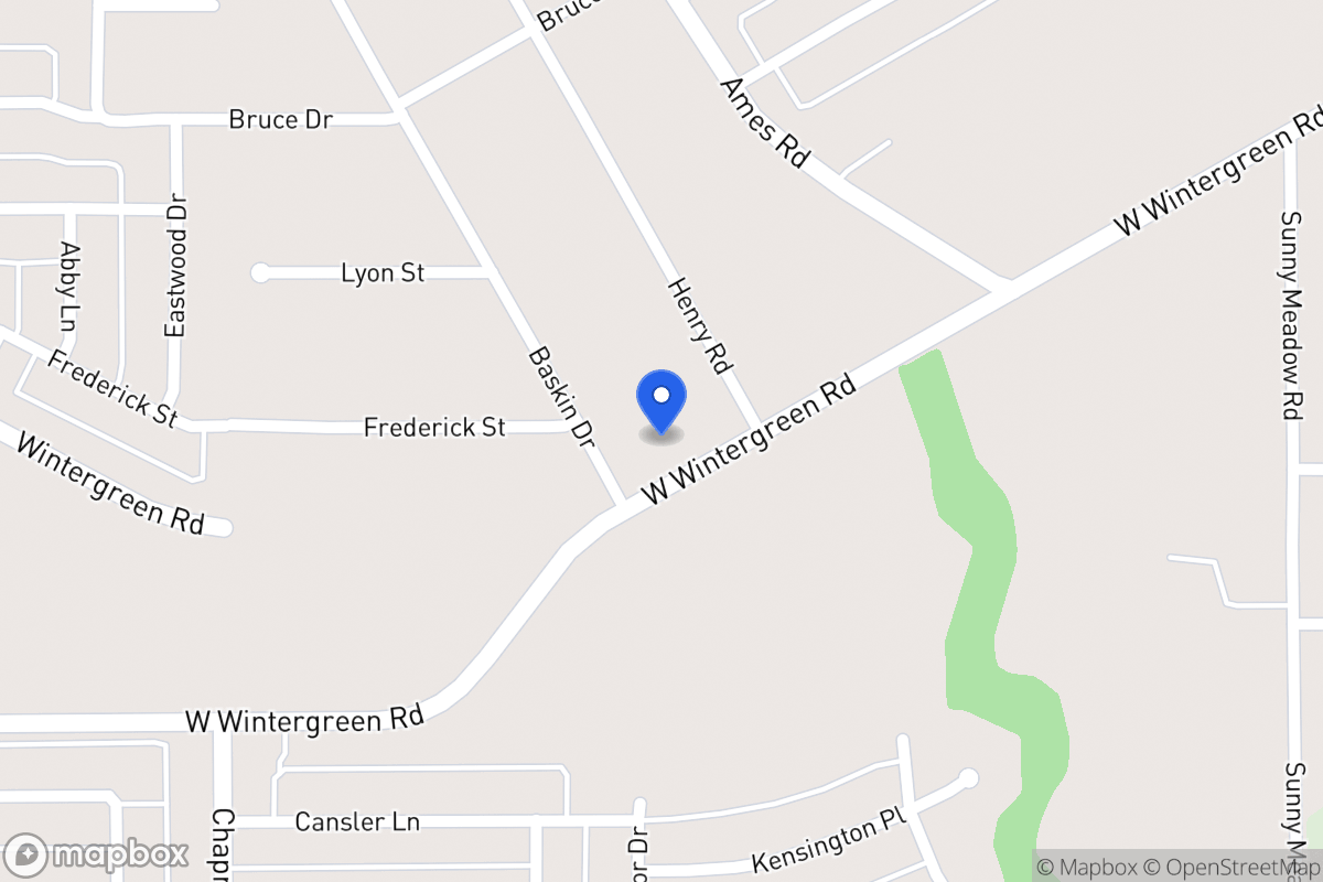Map of 1525 W Wintergreen Rd