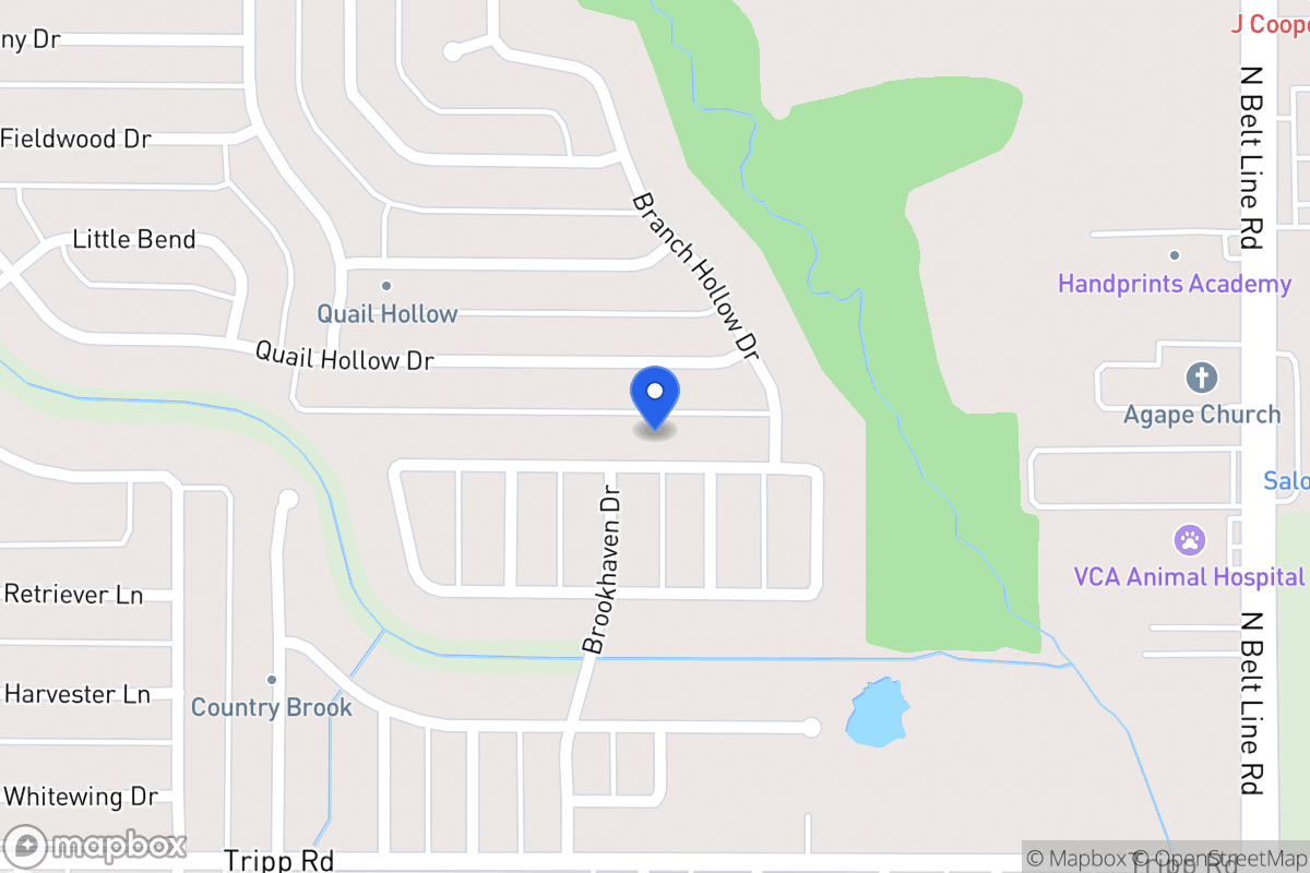 Map of 401 Hunters Creek Dr