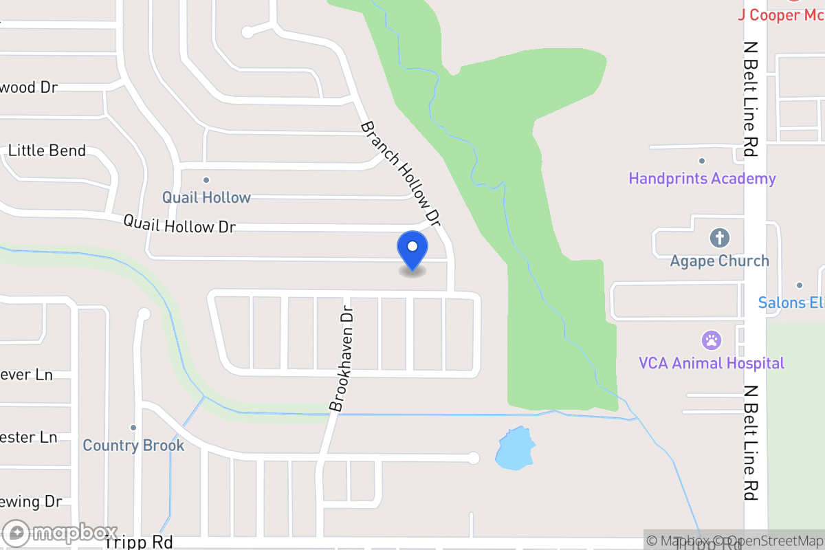 Map of 317 Hunters Creek Dr