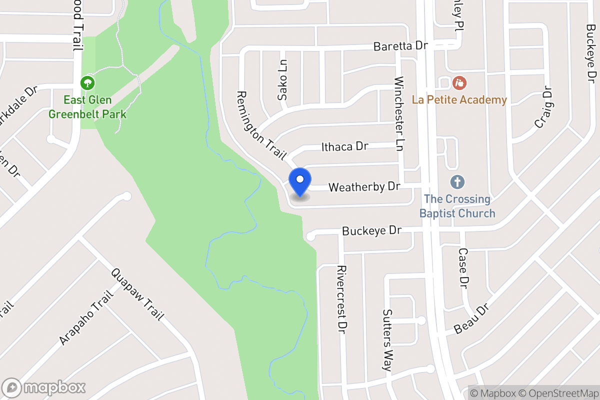 Map of 2302 Weatherby Dr