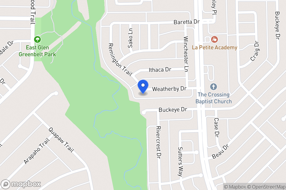 Map of 2306 Weatherby Dr