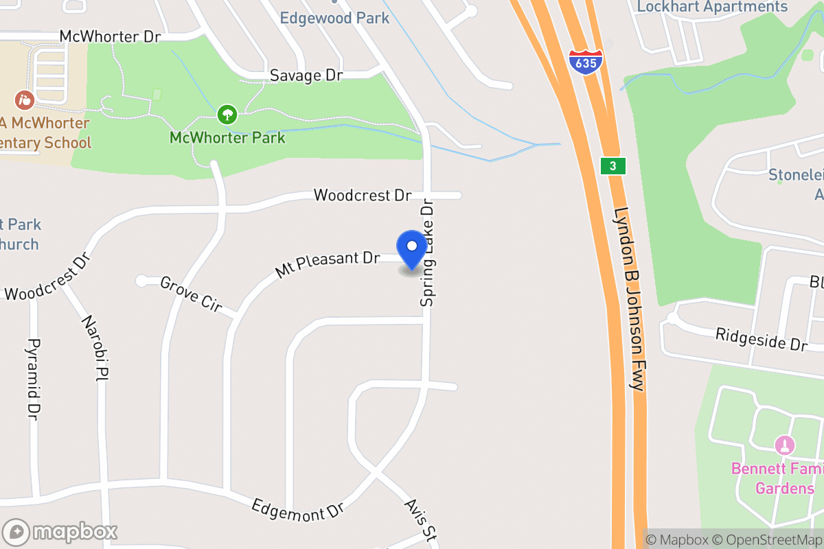 Map of 1800 Mount Pleasant Dr