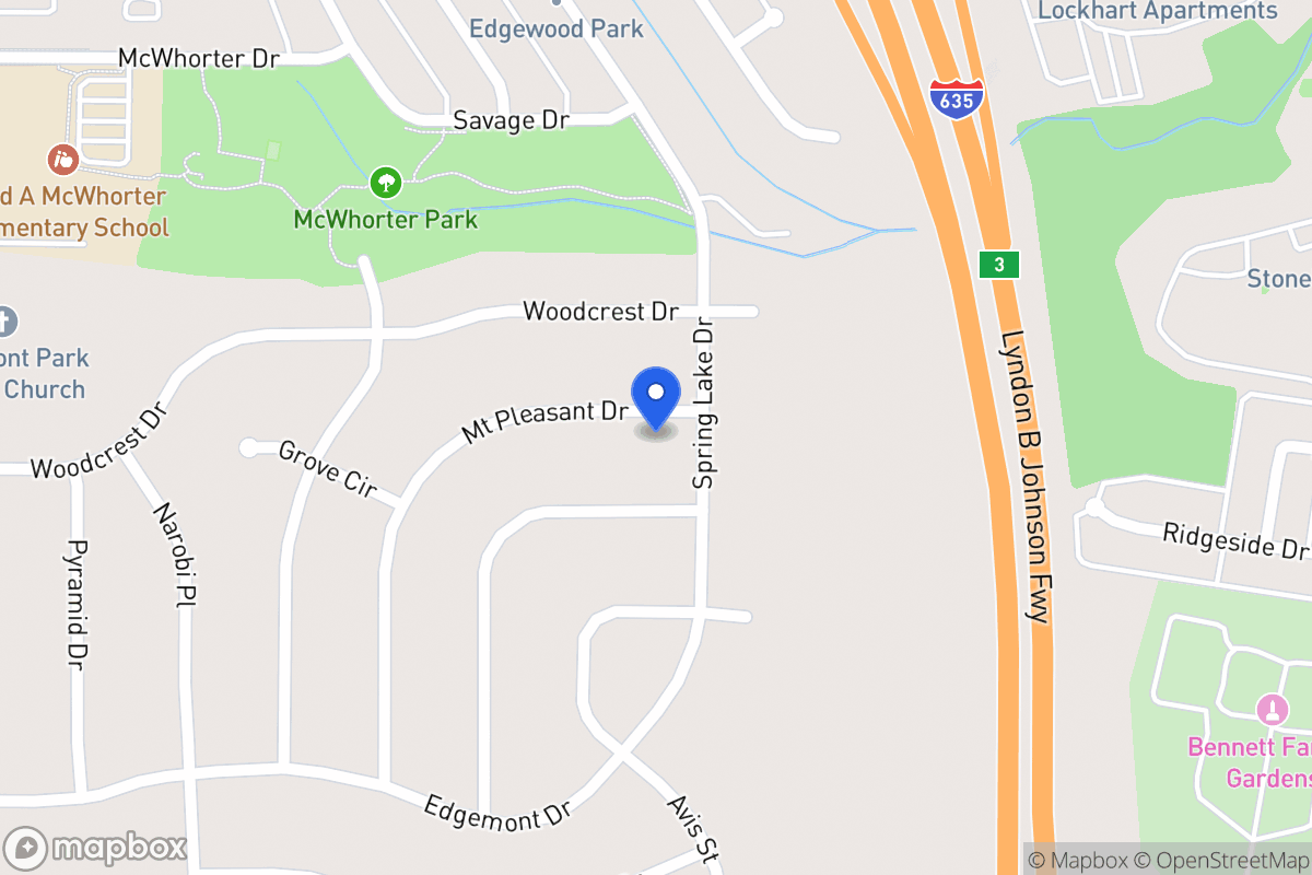 Map of 1804 Mount Pleasant Dr