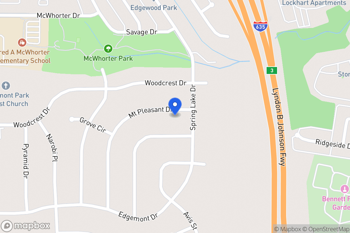 Map of 1808 Mount Pleasant Dr