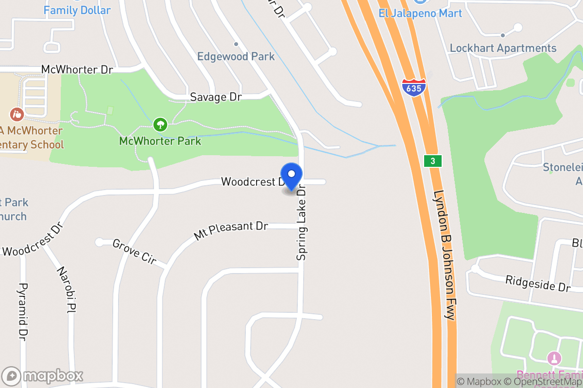 Map of 1200 Woodcrest Dr