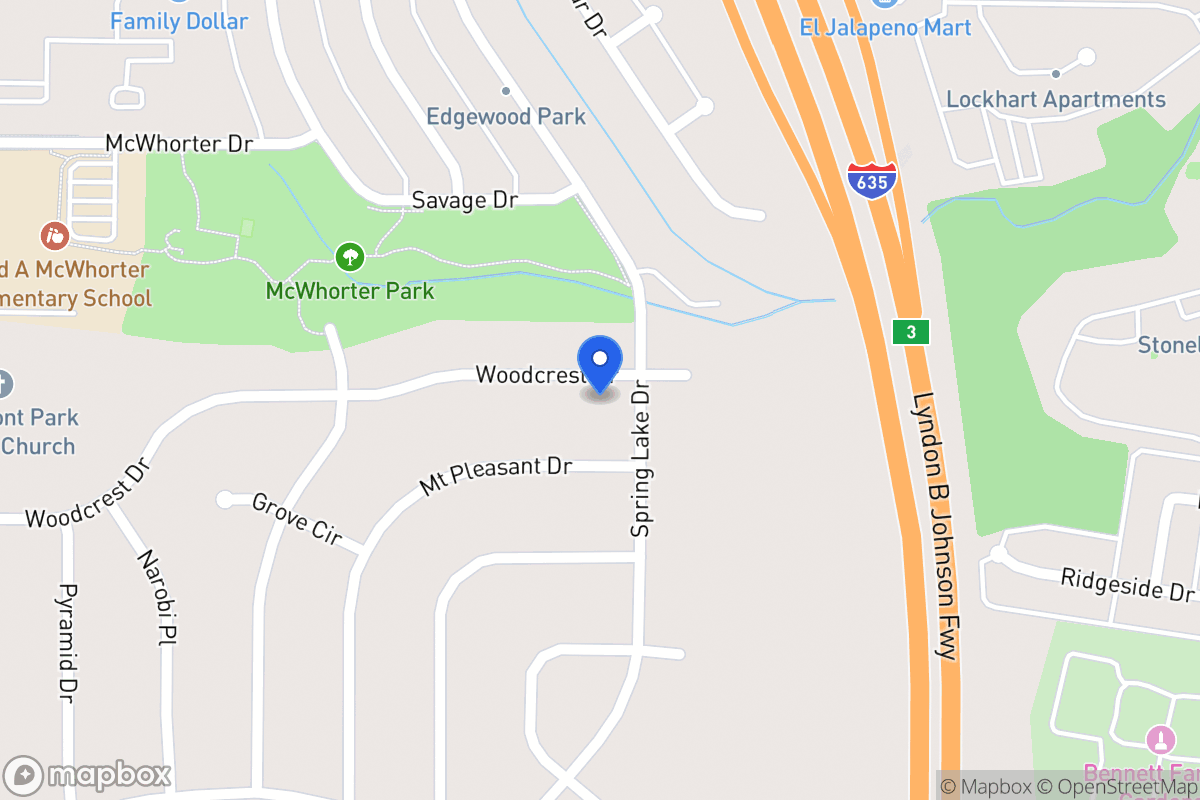 Map of 1204 Woodcrest Dr