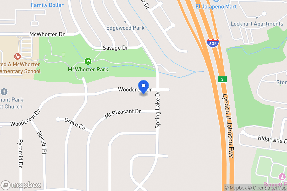 Map of 1208 Woodcrest Dr