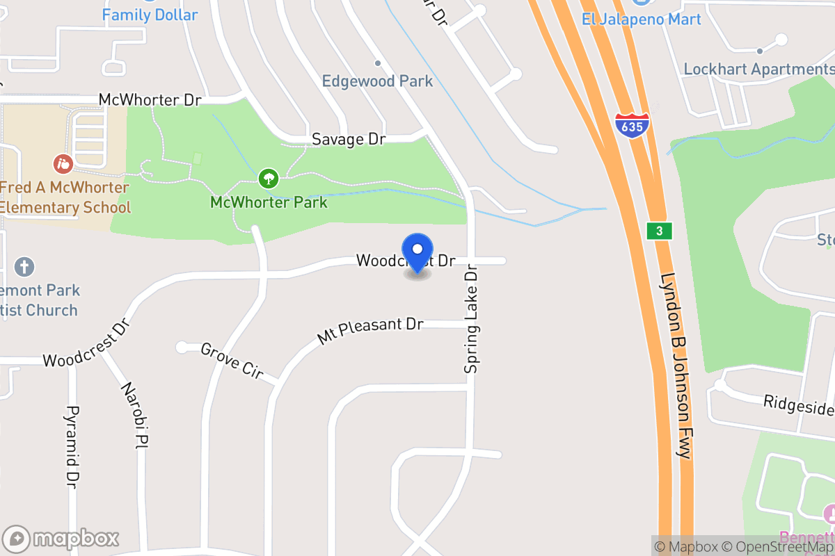 Map of 1212 Woodcrest Dr