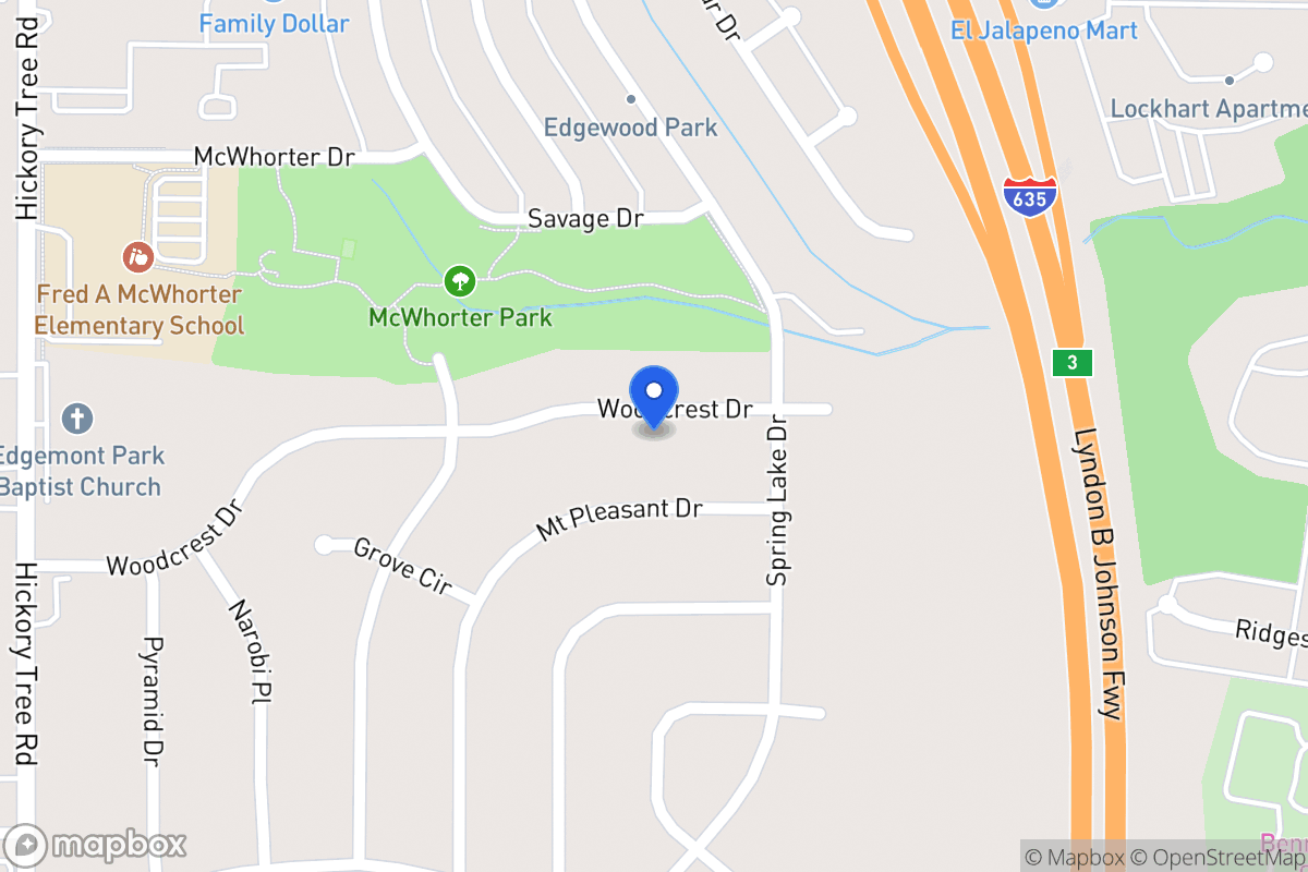 Map of 1220 Woodcrest Dr