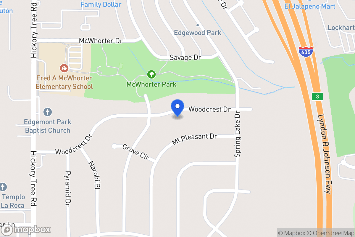 Map of 1316 Woodcrest Dr