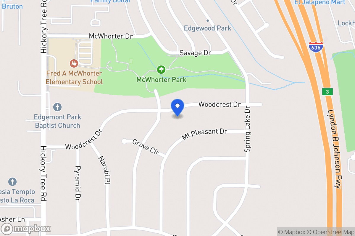 Map of 1324 Woodcrest Dr