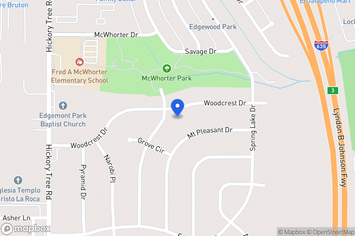 Map of 1328 Woodcrest Dr
