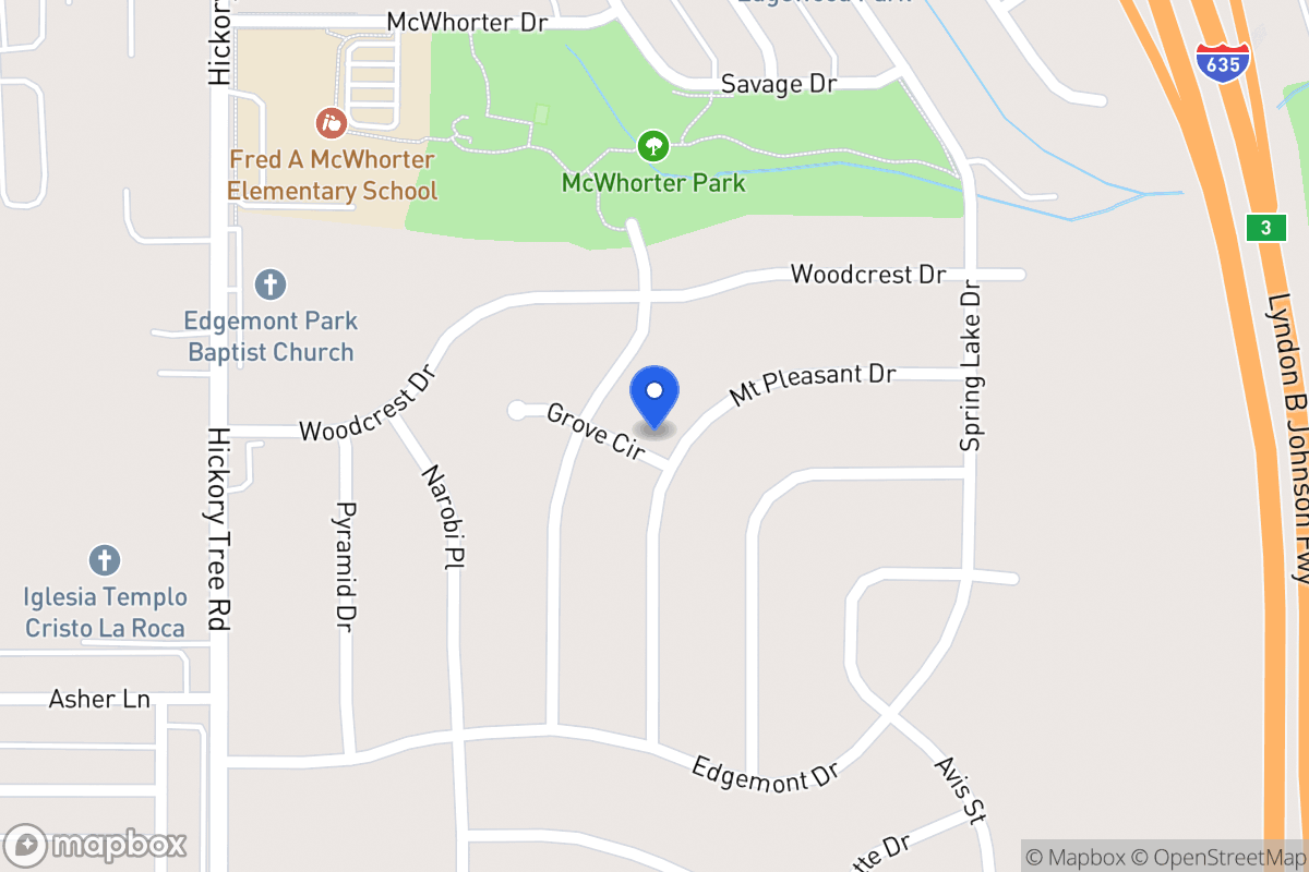 Map of 1861 Mount Pleasant Dr