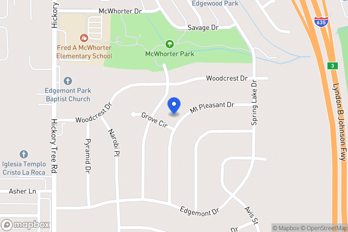 Map of 1857 Mount Pleasant Dr