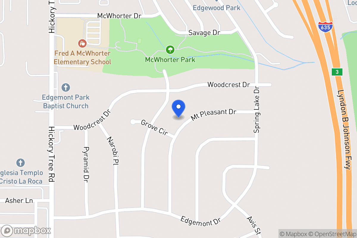 Map of 1853 Mount Pleasant Dr