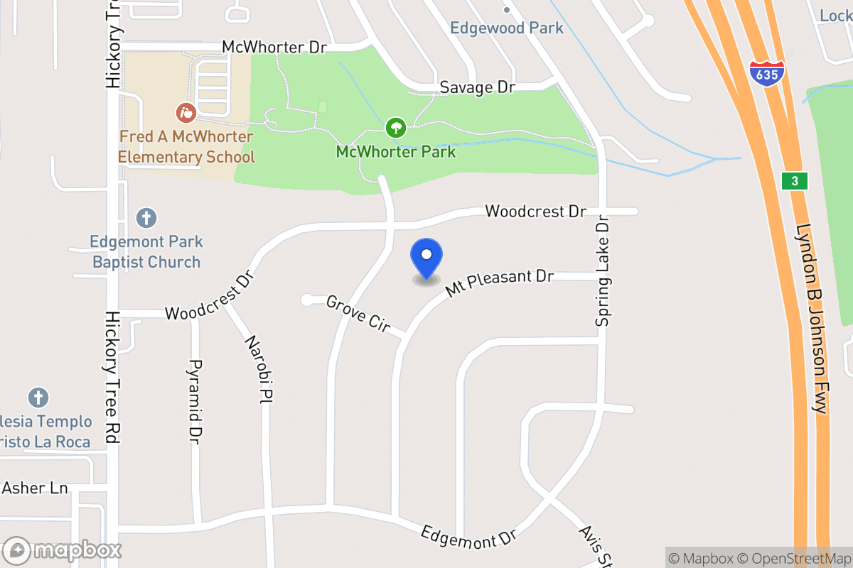 Map of 1849 Mount Pleasant Dr