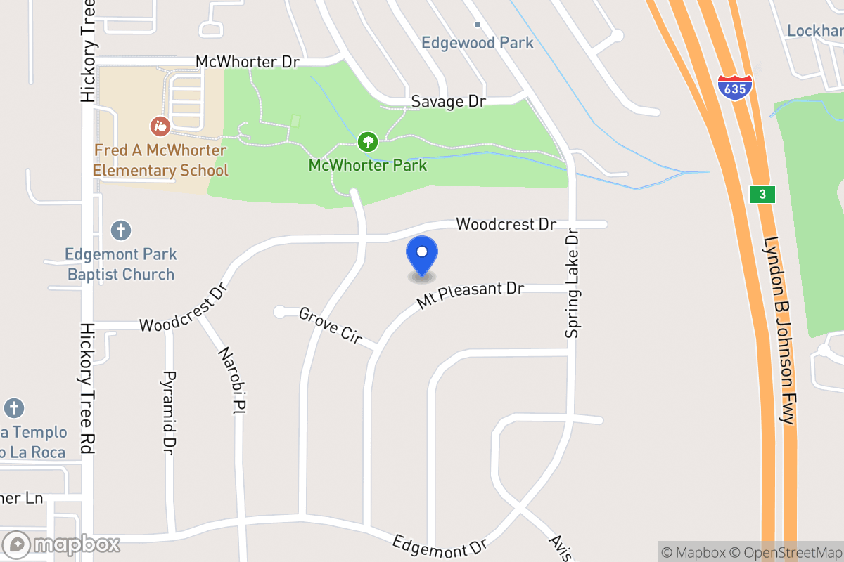 Map of 1841 Mount Pleasant Dr