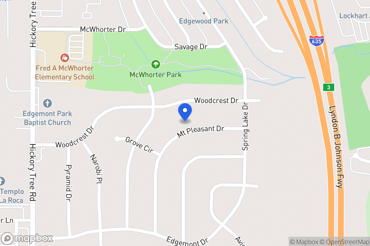 Map of 1837 Mount Pleasant Dr