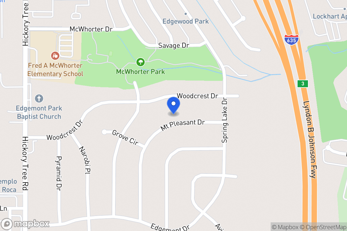 Map of 1833 Mount Pleasant Dr
