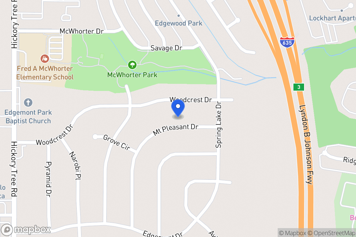 Map of 1825 Mount Pleasant Dr