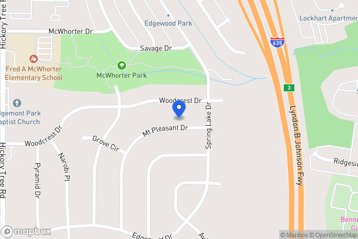 Map of 1817 Mount Pleasant Dr