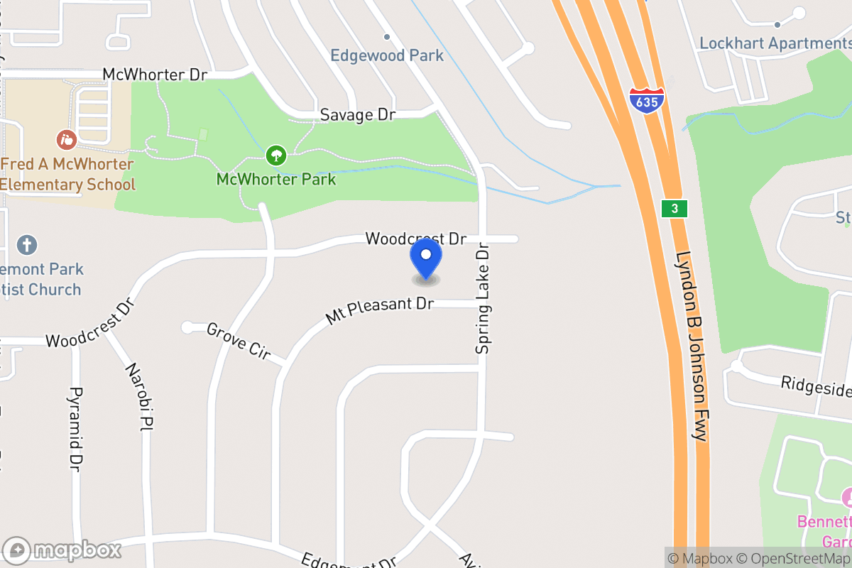 Map of 1813 Mount Pleasant Dr