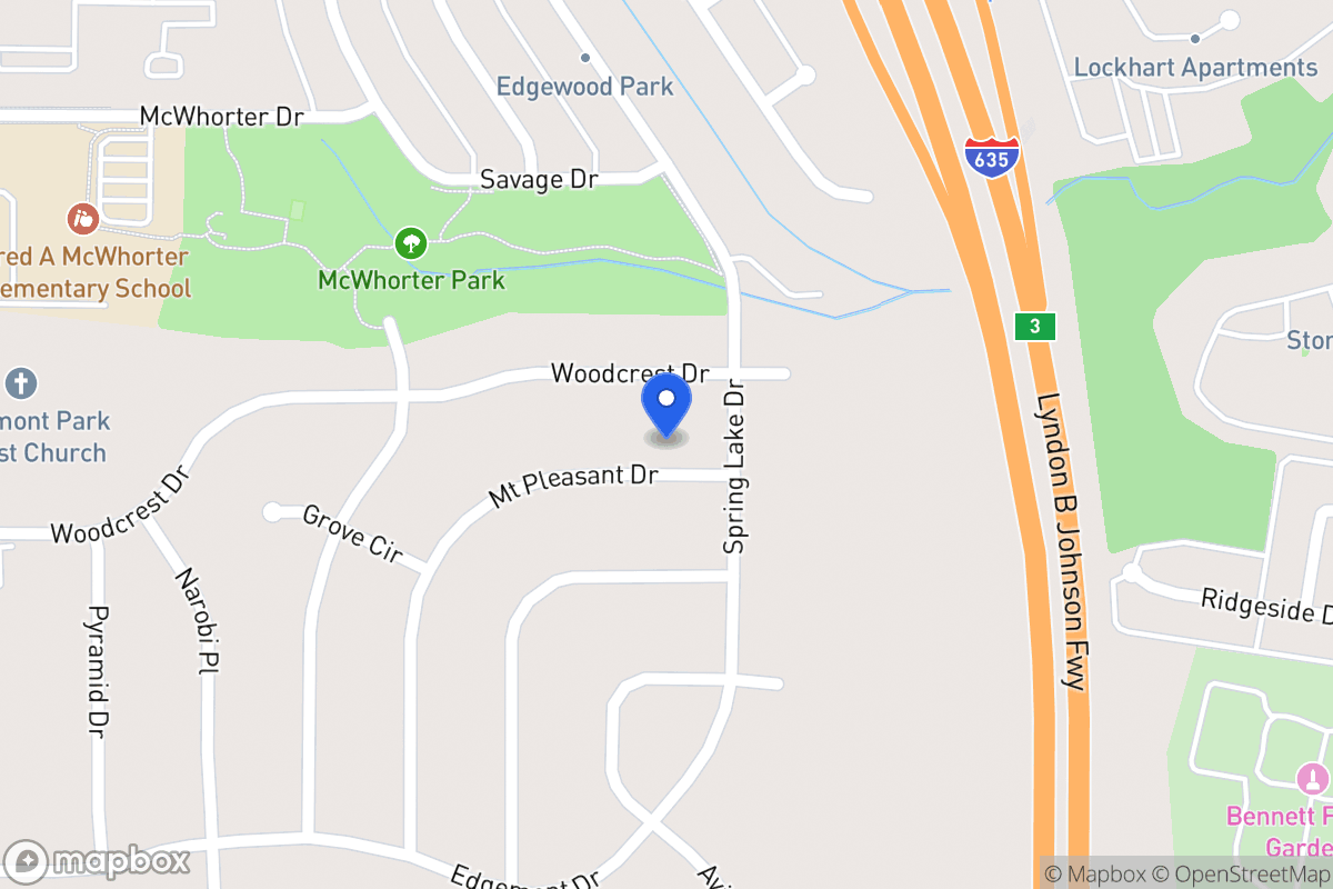 Map of 1809 Mount Pleasant Dr