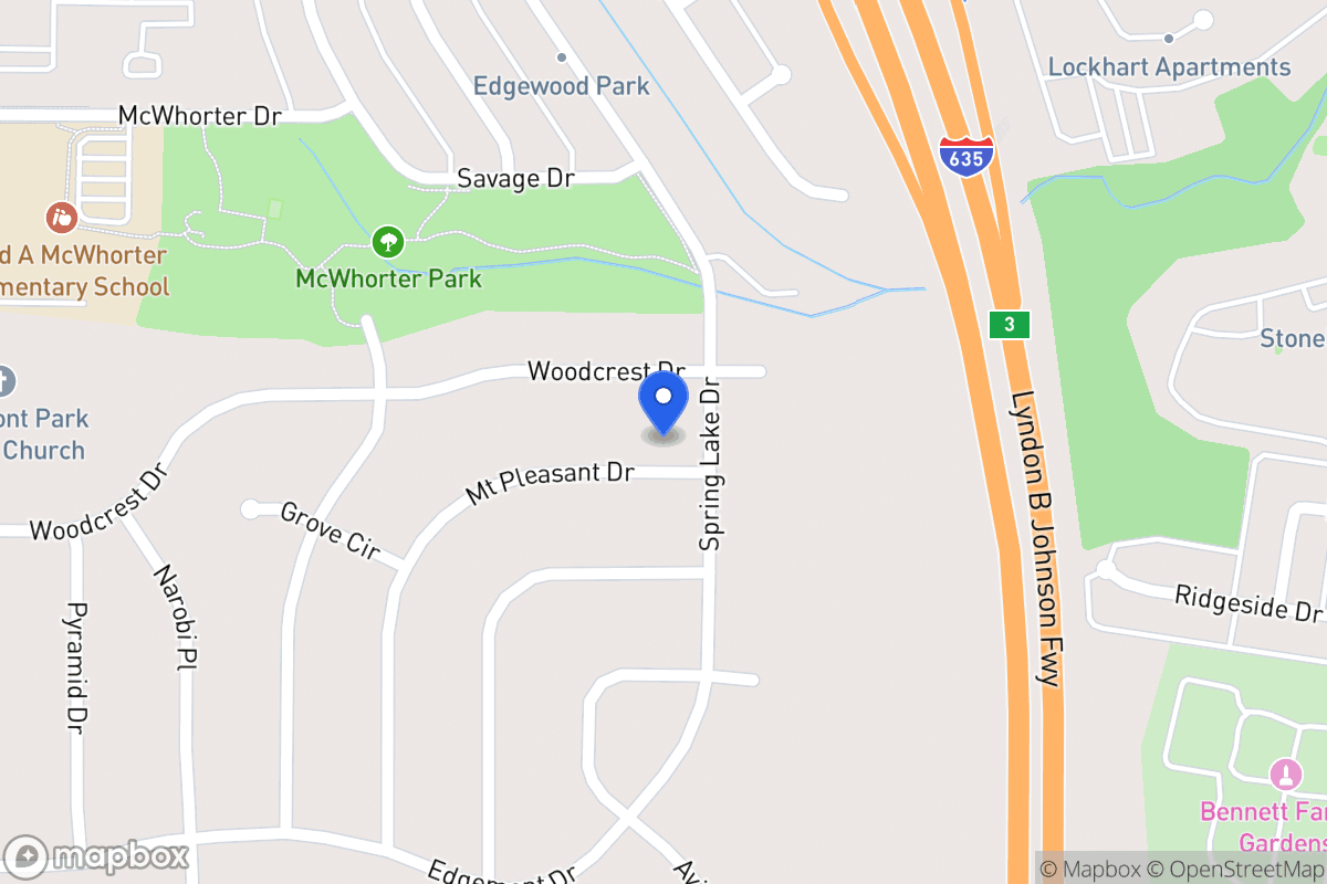 Map of 1805 Mount Pleasant Dr