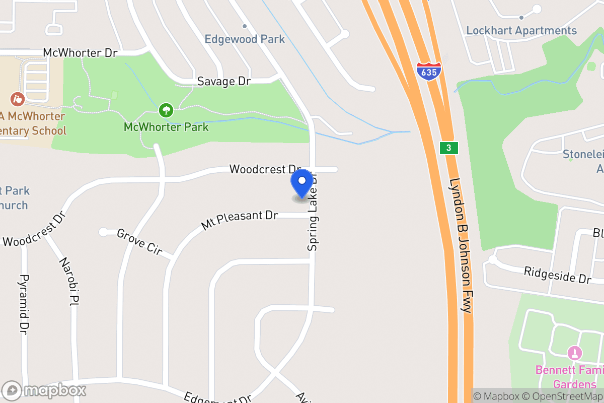 Map of 1801 Mount Pleasant Dr