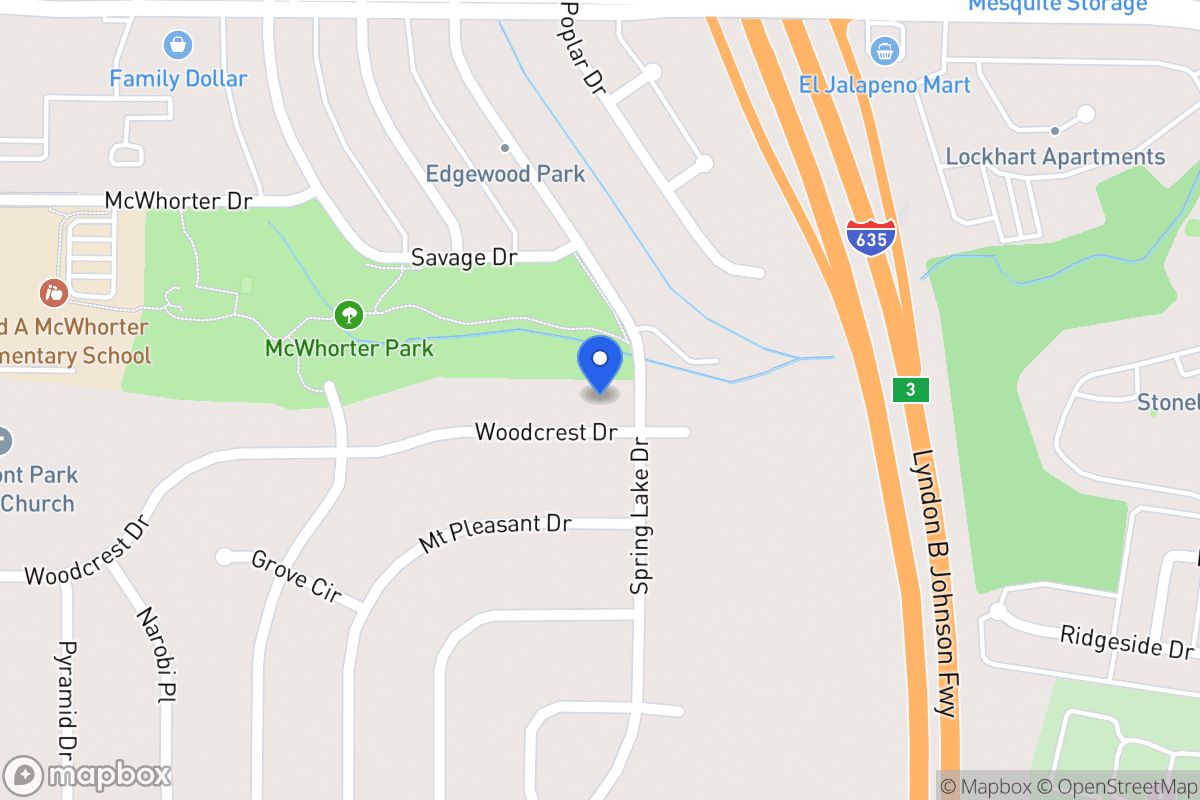 Map of 1205 Woodcrest Dr