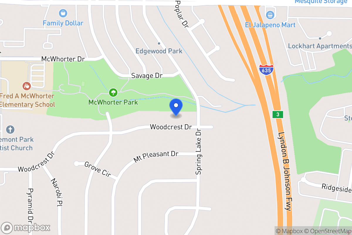 Map of 1213 Woodcrest Dr