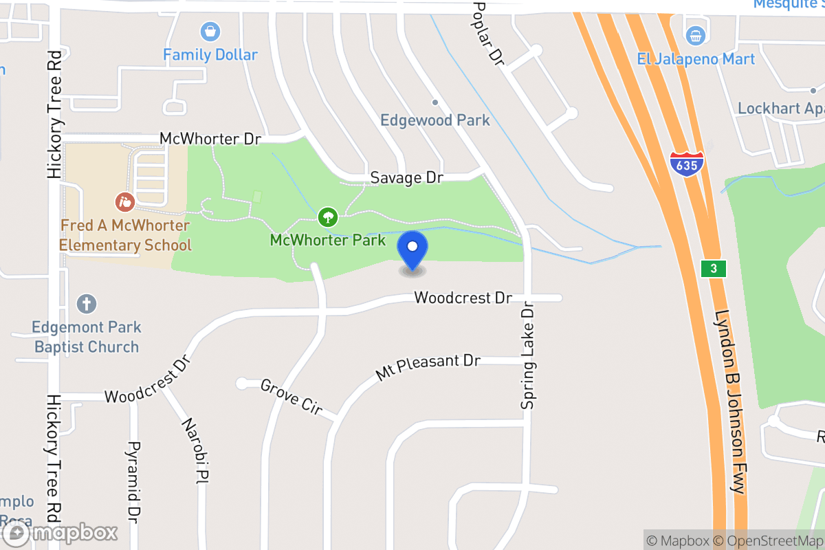 Map of 1309 Woodcrest Dr