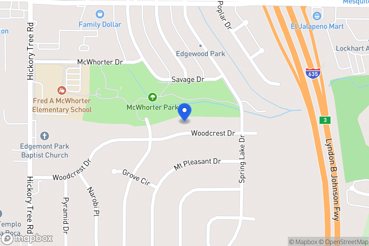 Map of 1313 Woodcrest Dr