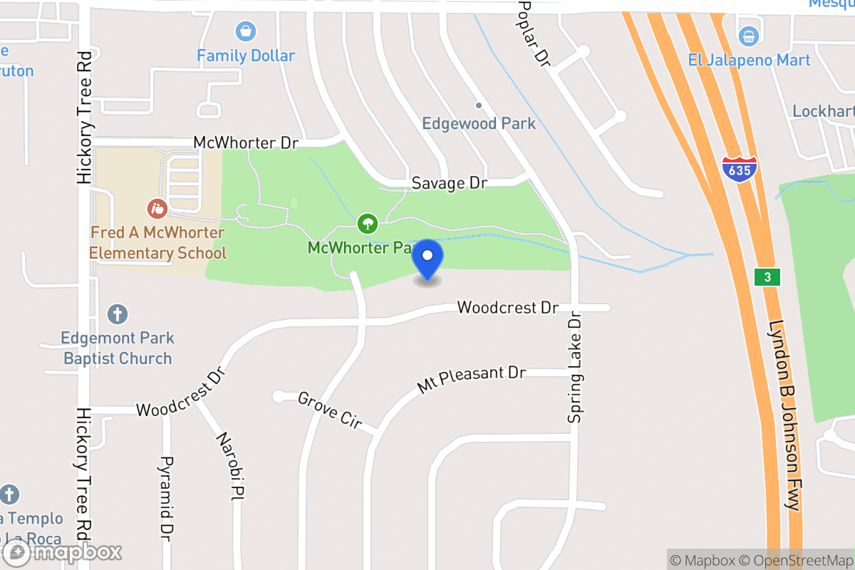 Map of 1317 Woodcrest Dr