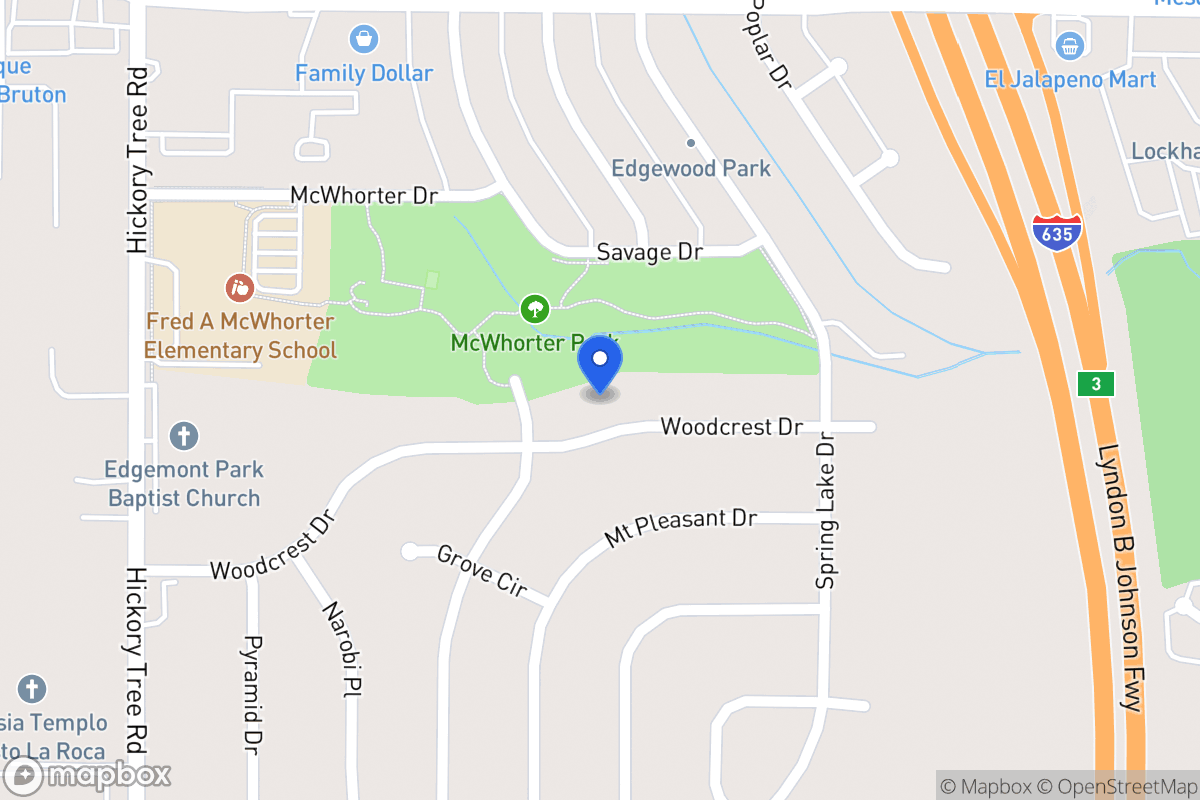 Map of 1321 Woodcrest Dr