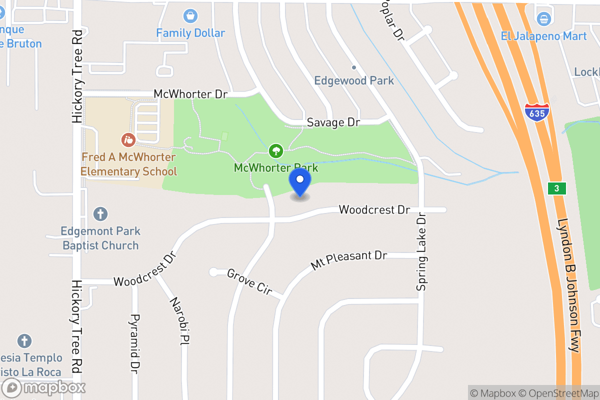 Map of 1325 Woodcrest Dr