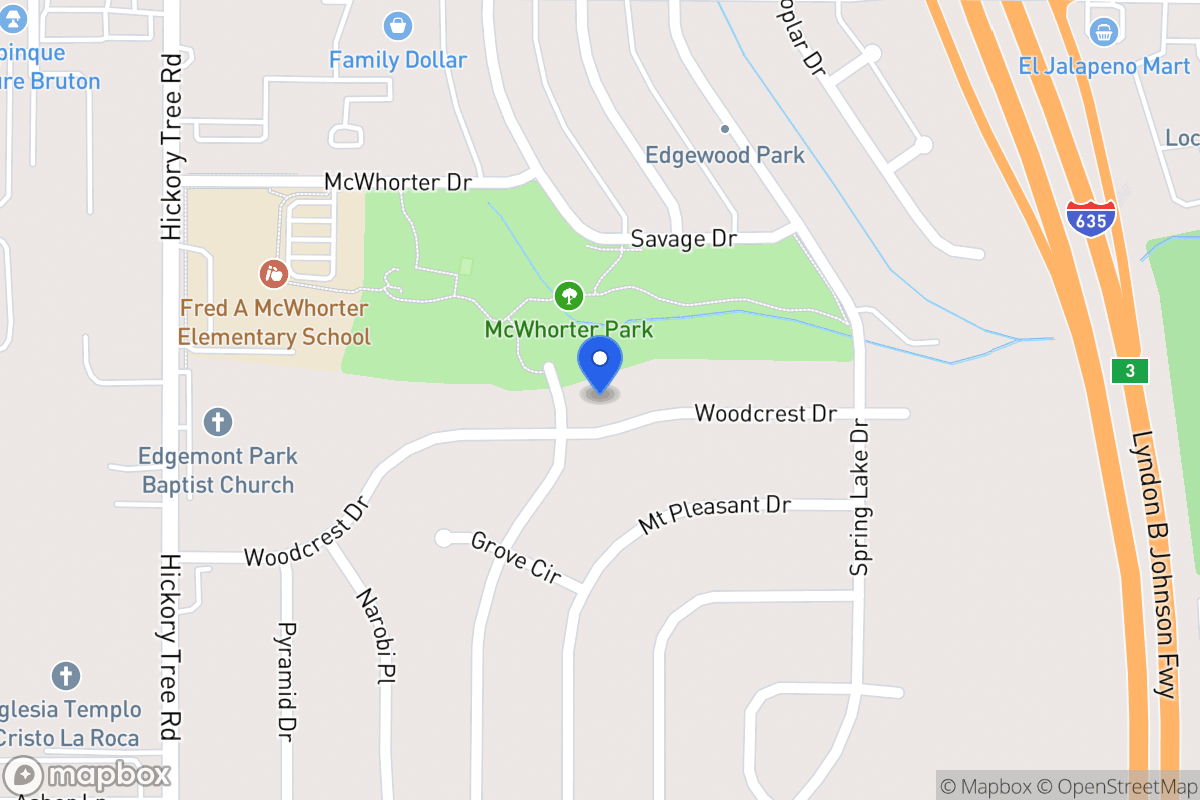 Map of 1329 Woodcrest Dr