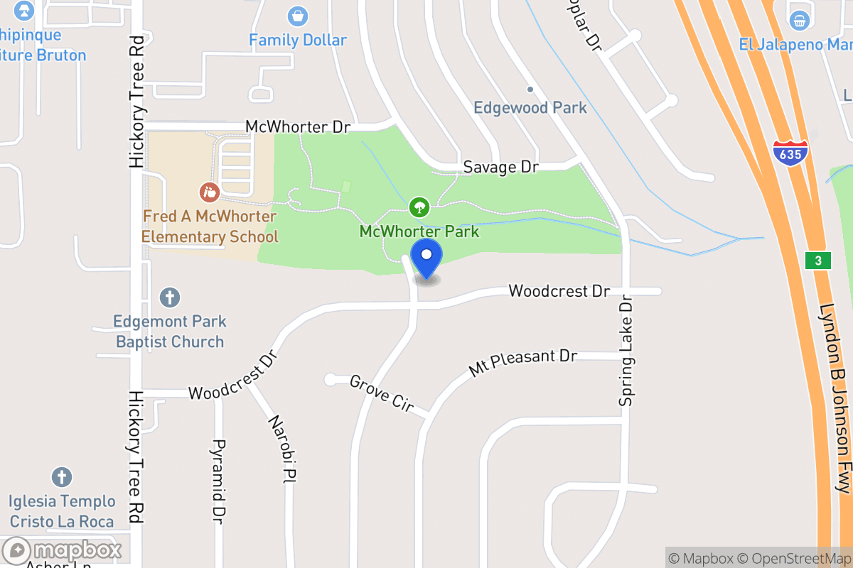 Map of 1333 Woodcrest Dr