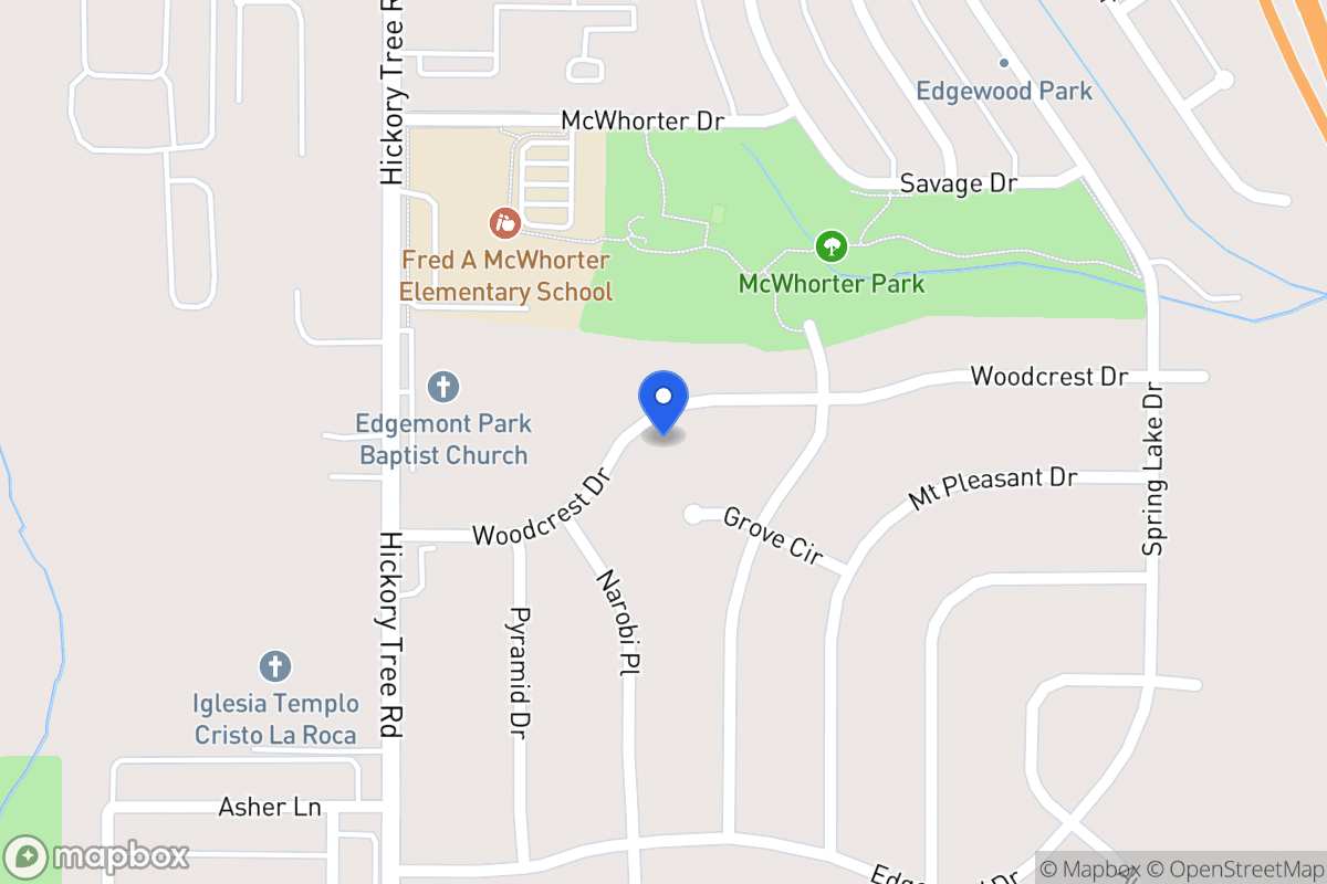 Map of 1504 Woodcrest Dr