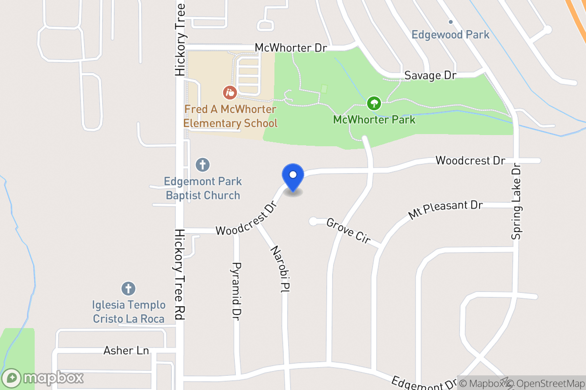 Map of 1508 Woodcrest Dr