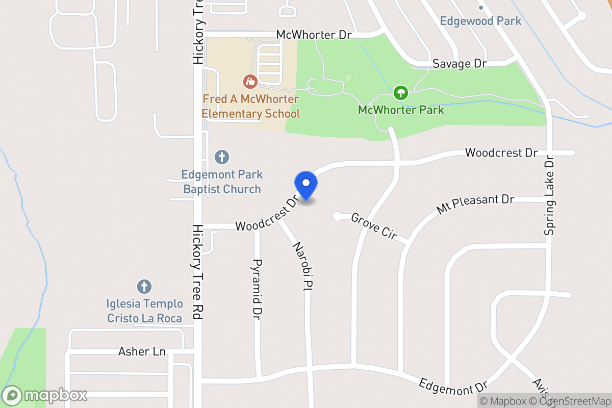 Map of 1516 Woodcrest Dr