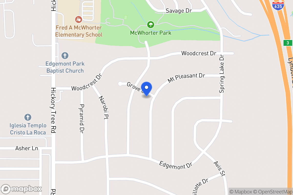 Map of 1901 Mount Pleasant Dr