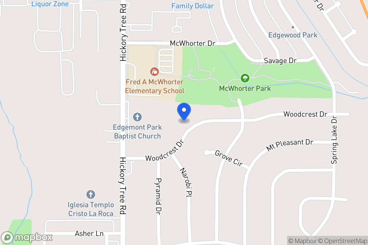 Map of 1509 Woodcrest Dr