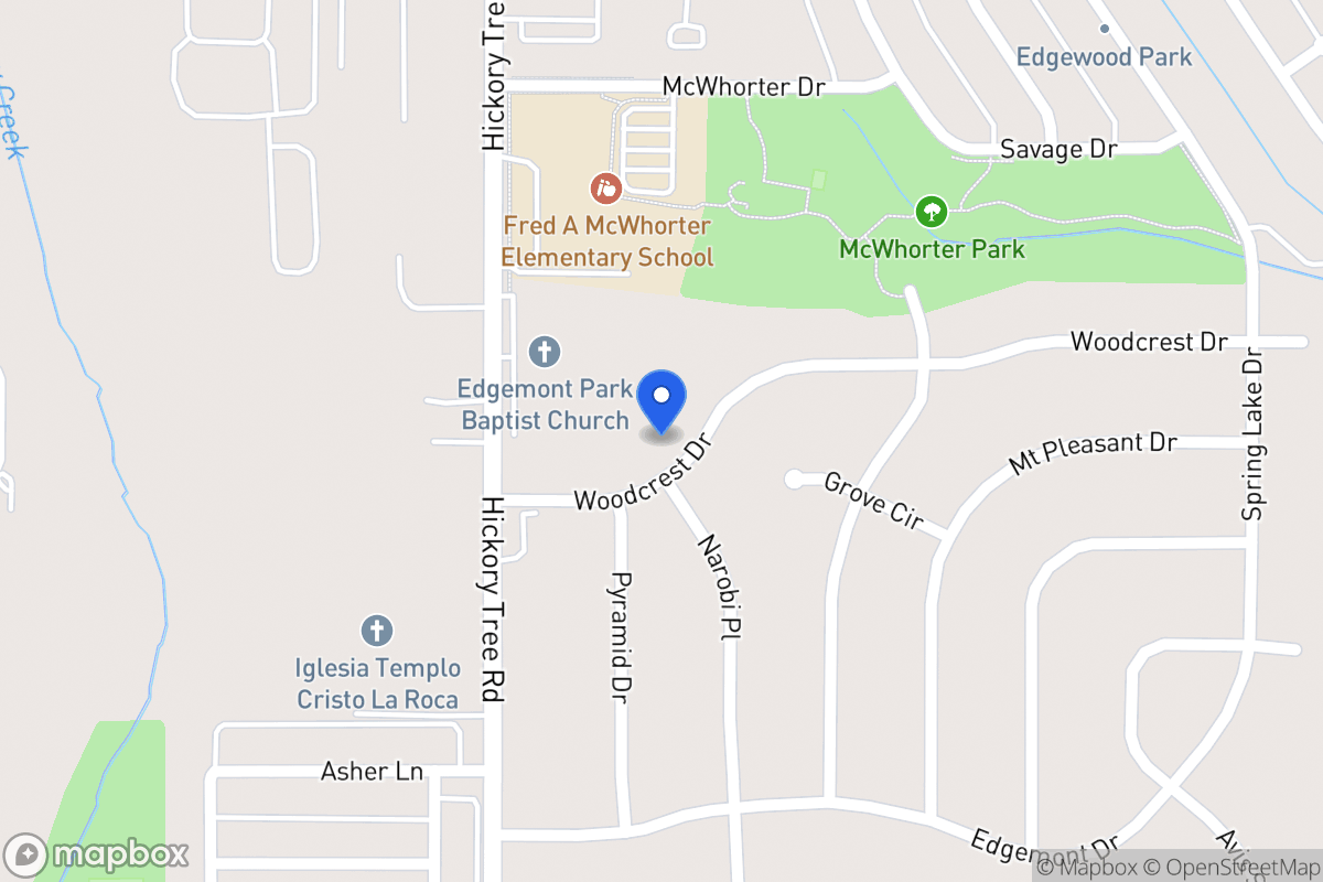 Map of 1525 Woodcrest Dr
