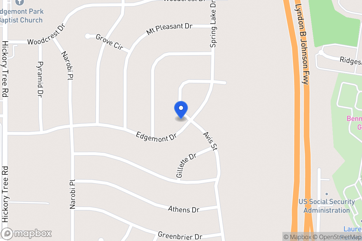 Map of 1201 Edgemont Dr
