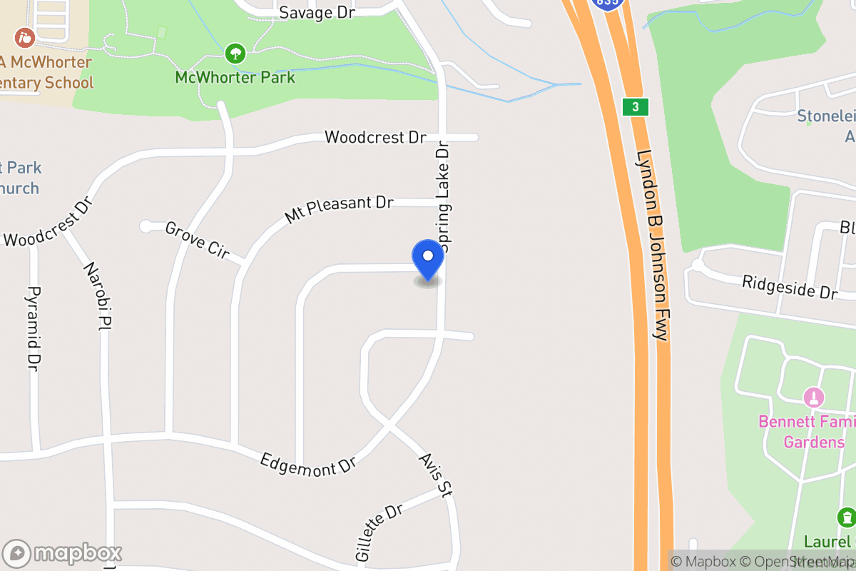Map of 1800 Del Oak Dr