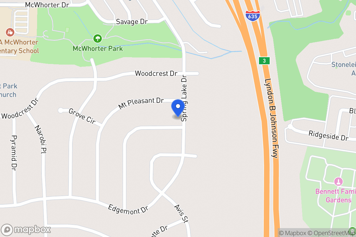 Map of 1801 Del Oak Dr