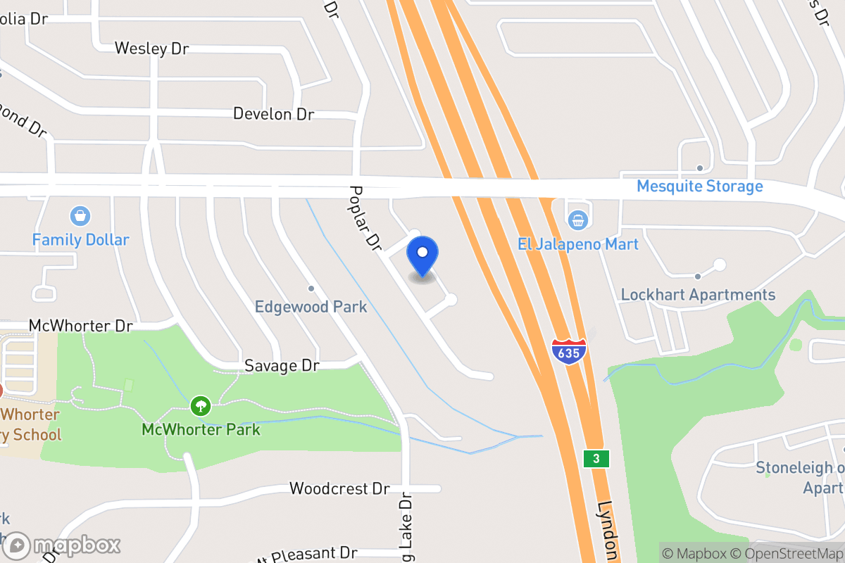 Map of 1636 Poplar Dr