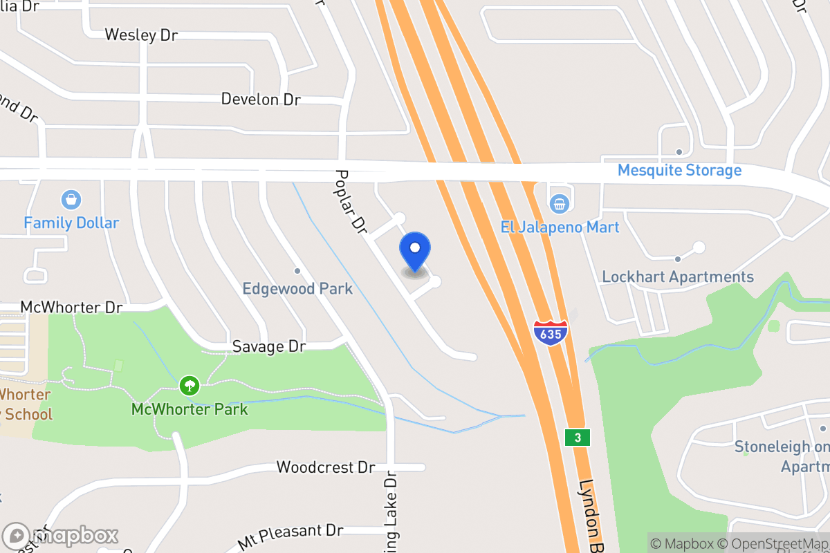 Map of 1640 Poplar Dr